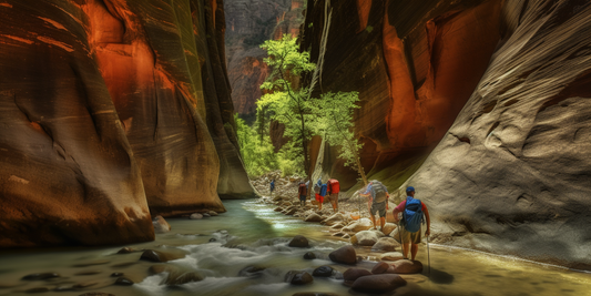 Hiking the Narrows at Zion National Park