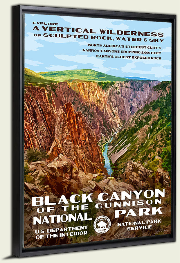 Black Canyon of the Gunnison National Park Canvas Print