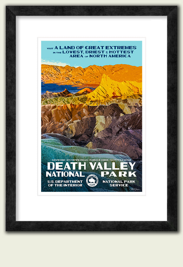 Death Valley National Park Poster - Zabriskie Point