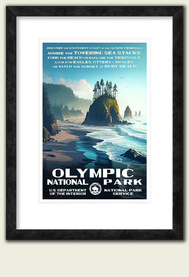 Olympic National Park Poster - Olympic Peninsula