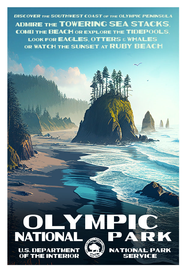 Olympic National Park Poster - Olympic Peninsula