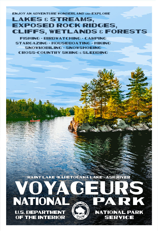 Voyageurs National Park Poster | WPA-style Travel Poster – National Park  Posters