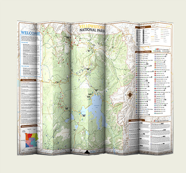 Yellowstone National Park Poster and Map Bundle