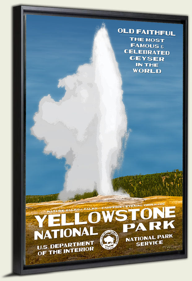 Yellowstone National Park Old Faithful Canvas Print