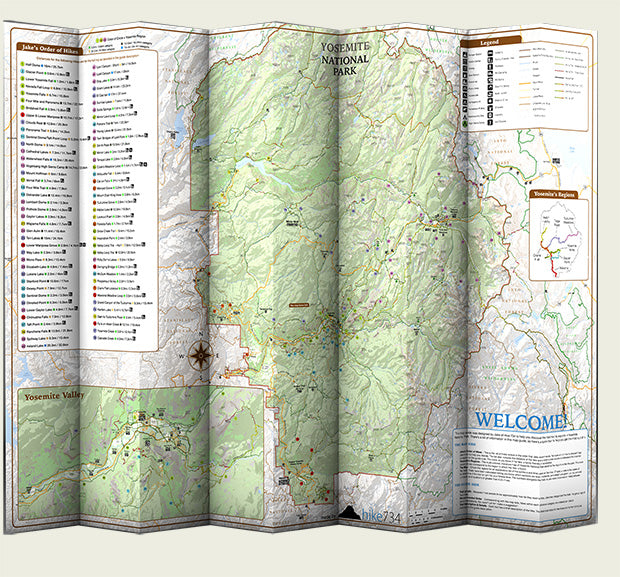 Yosemite National Park Poster and Map Bundle