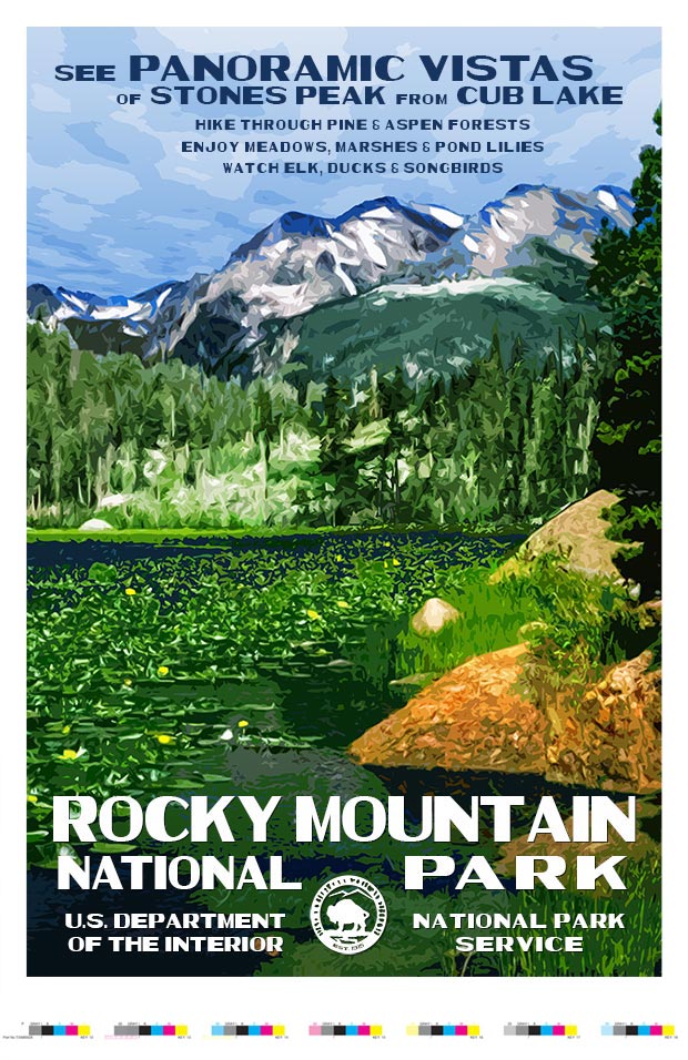 Rocky Mountain (Cub Lake) Artist Proof