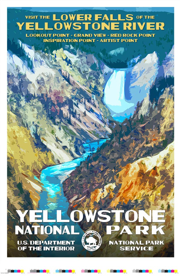 Yellowstone National Park - Lower Falls - Artist Proof