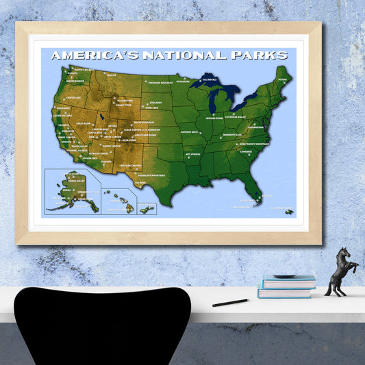 National Park Map for US National Parks