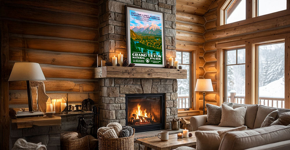 Decorating with Mountain Posters: Cozy Cabin & Chalet Wall Ideas