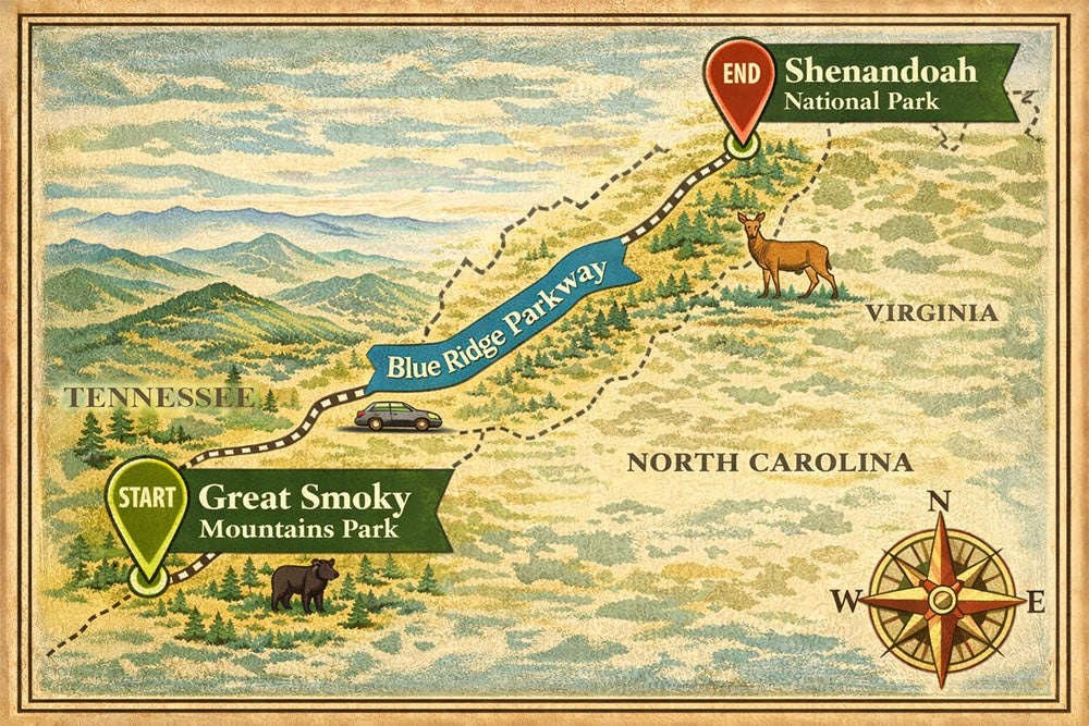 The Ultimate Blue Ridge Road Trip: Great Smoky Mountains → Blue Ridge ...