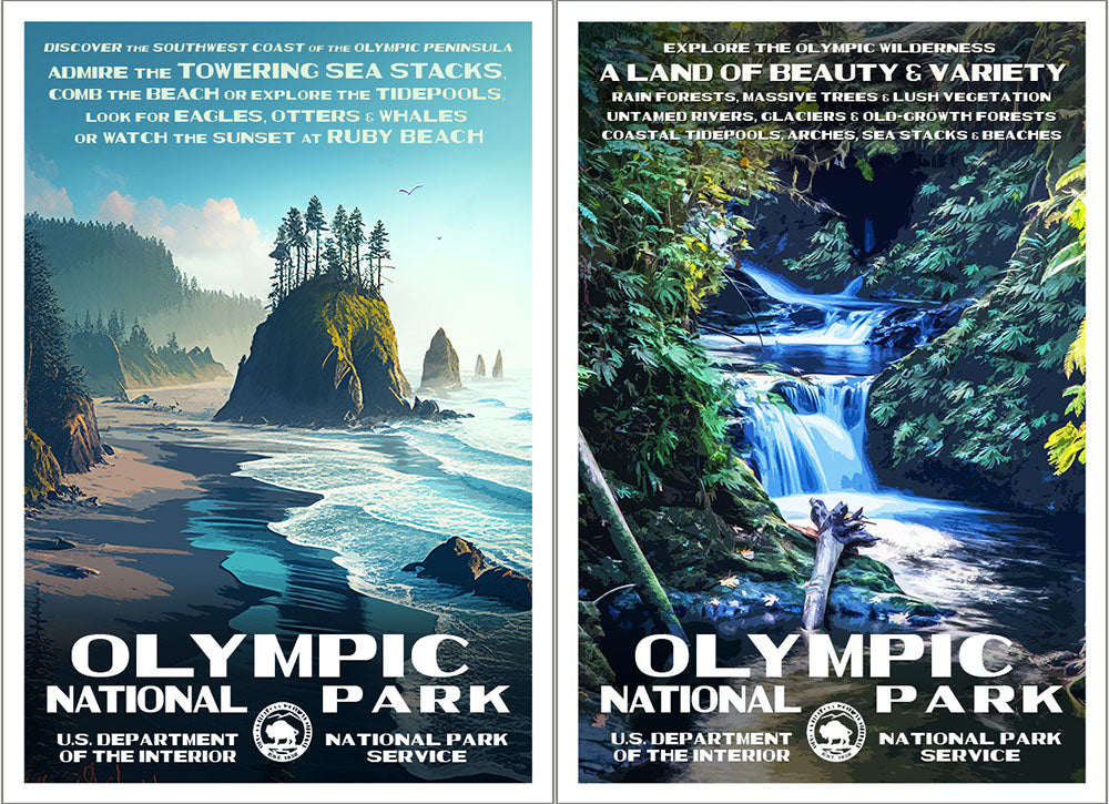 Transform Your Home Decor With these Astonishing WPA-Style Olympic National Park Posters!