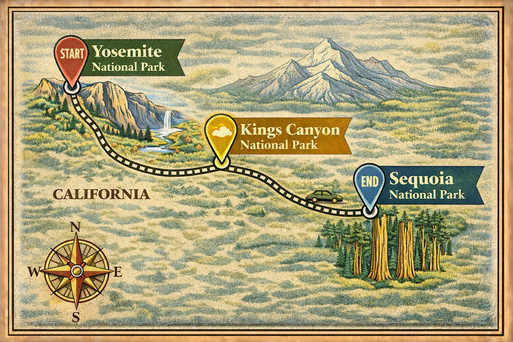An Epic Sierra Nevada Road Trip: Yosemite → Sequoia → Kings Canyon