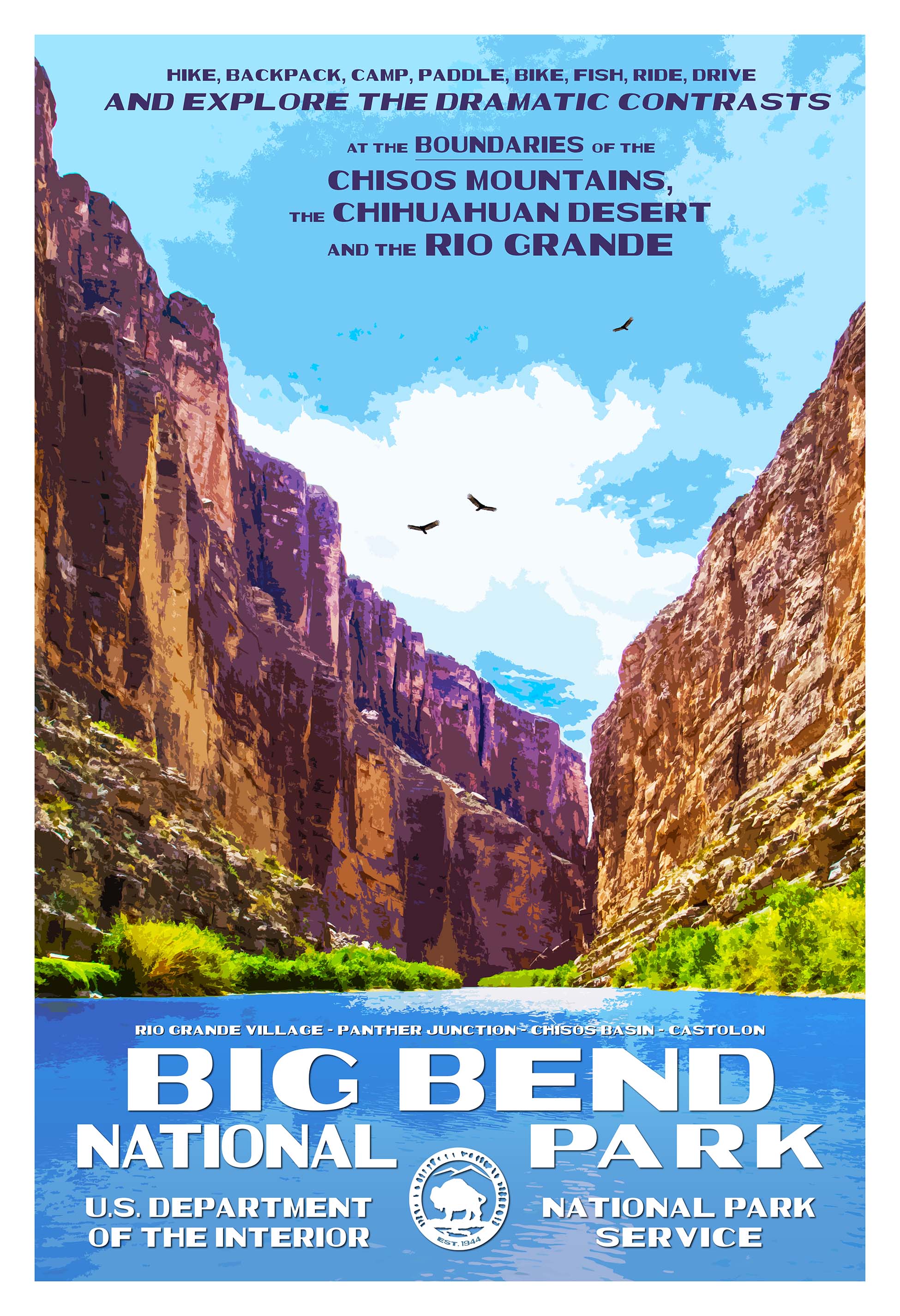 Big Bend National Park poster by National Park Posters
