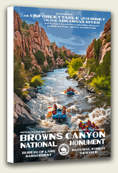 Browns Canyon National Monument Canvas Print