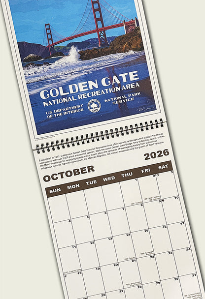 National Park Posters 2026 Calendar