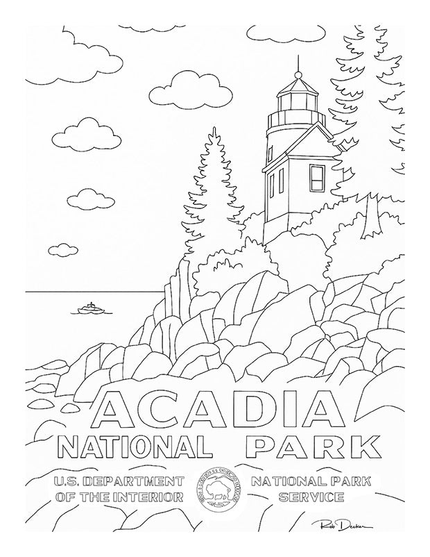 National Park Posters Coloring Book