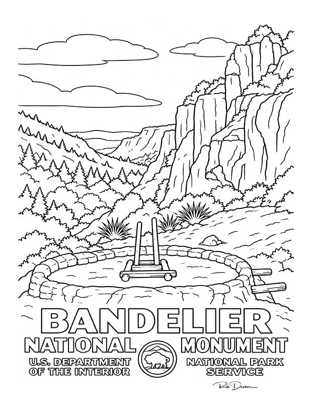 2027 National Park Posters Coloring Book