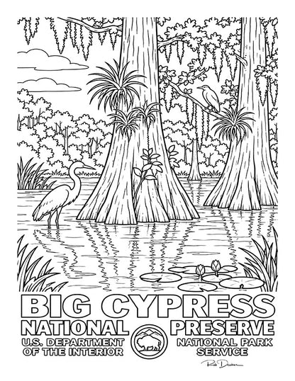 2027 National Park Posters Coloring Book