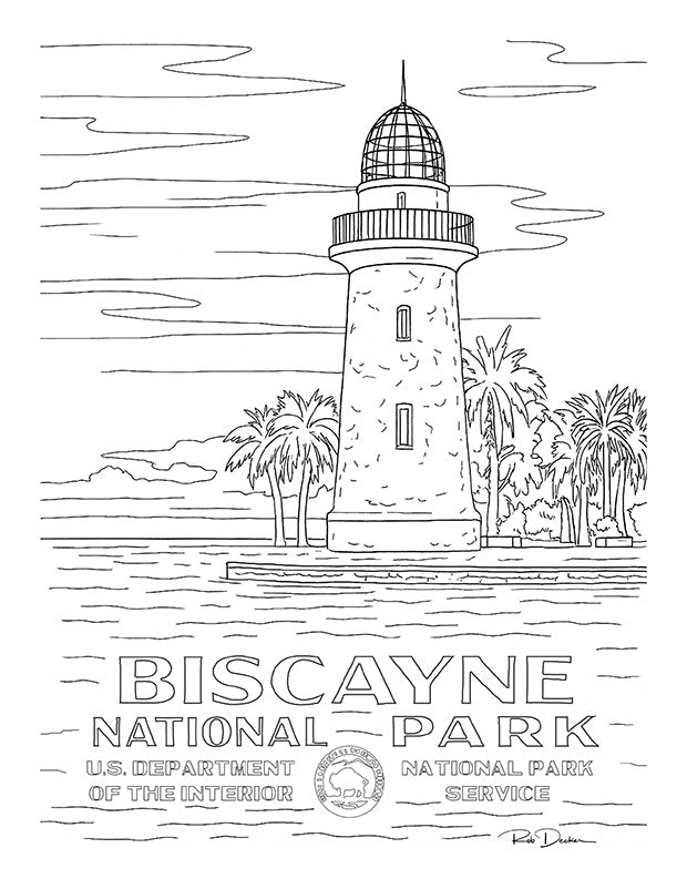 National Park Posters Coloring Book