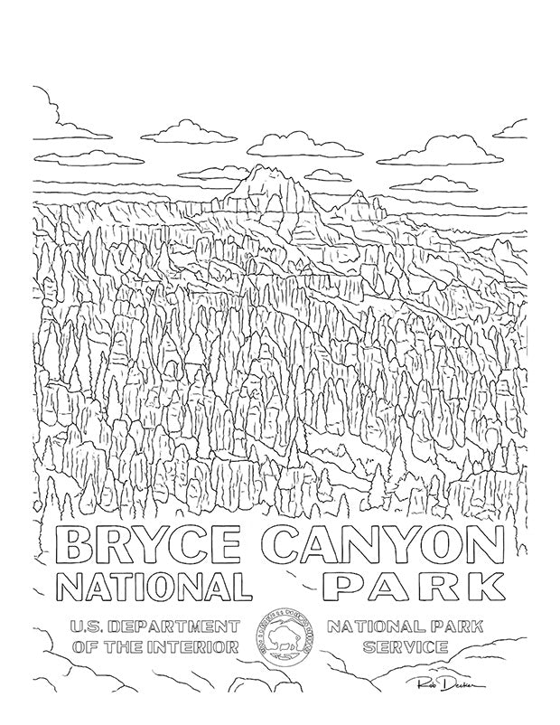 National Park Posters Coloring Book