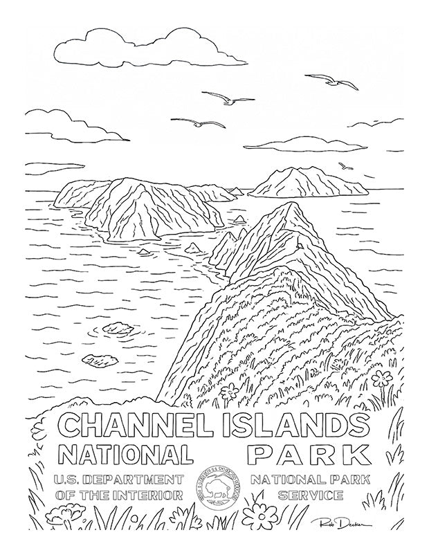 National Park Posters Coloring Book