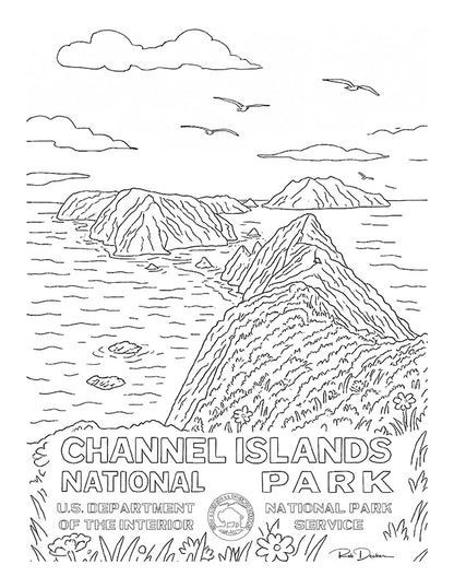 National Park Posters Coloring Book