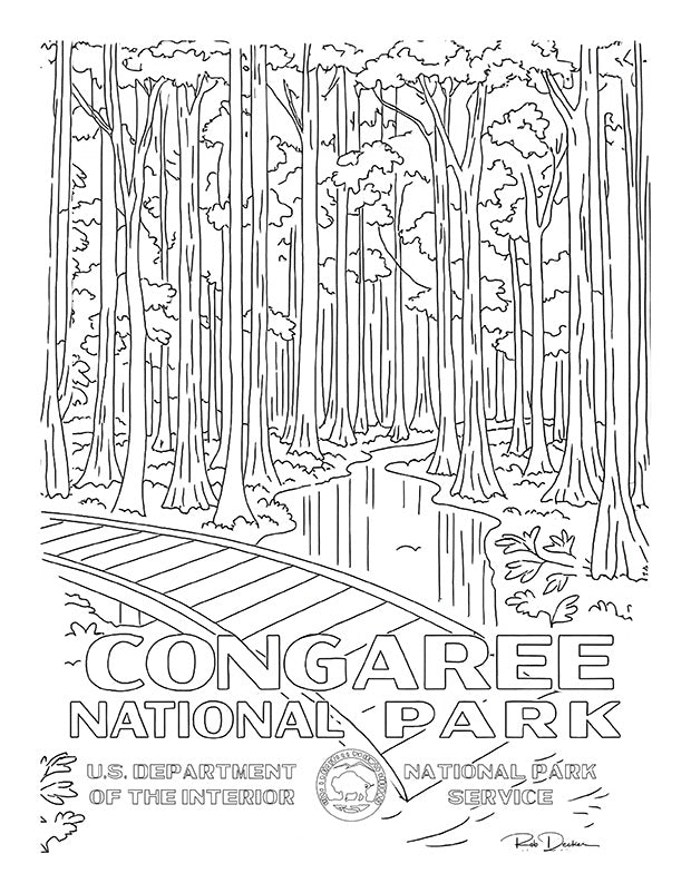 National Park Posters Coloring Book