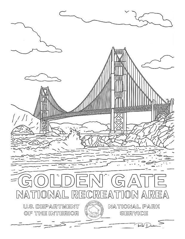 National Park Posters Coloring Book