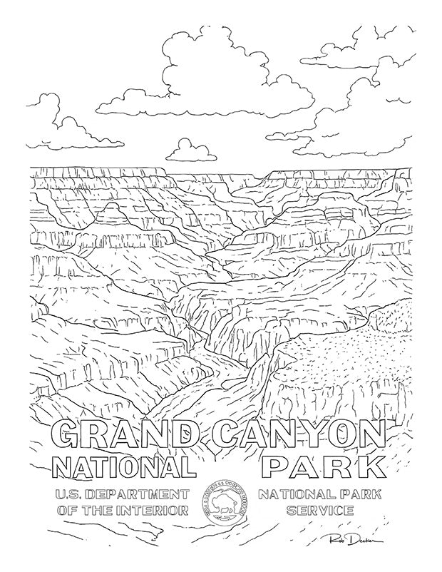 National Park Posters Coloring Book