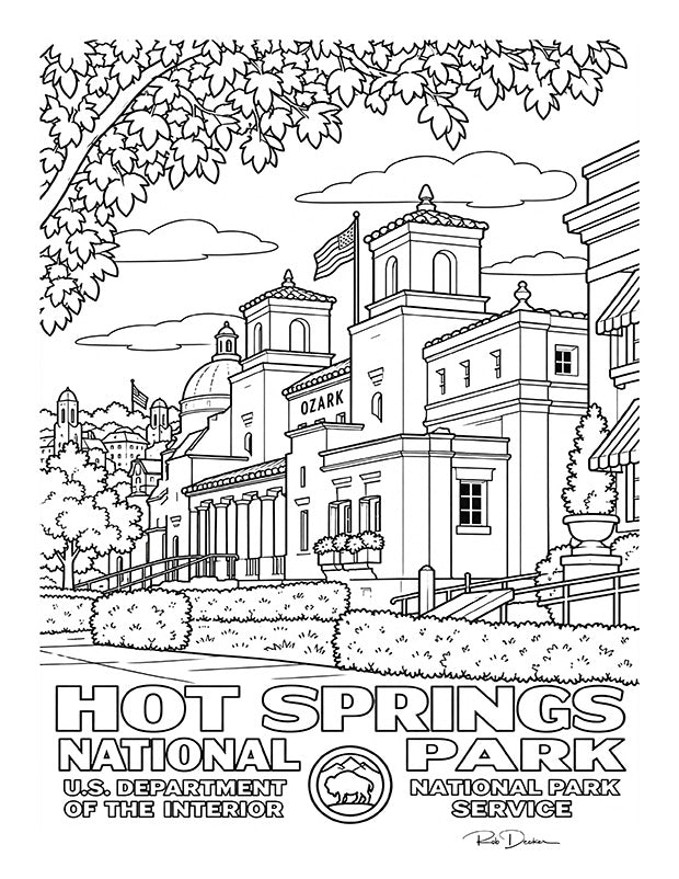 2027 National Park Posters Coloring Book
