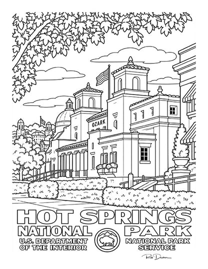 2027 National Park Posters Coloring Book