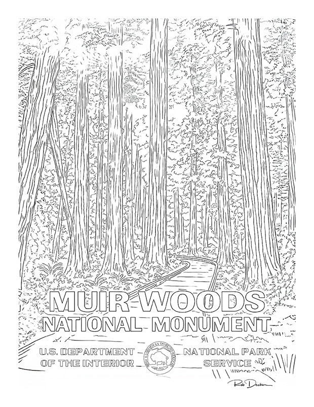 National Park Posters Coloring Book
