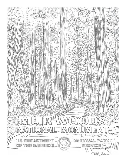 National Park Posters Coloring Book