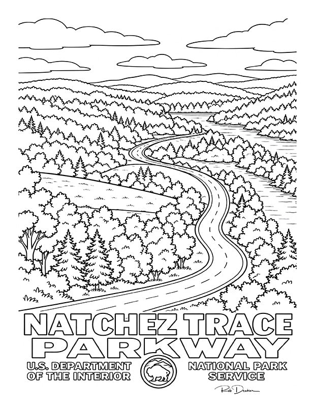 2027 National Park Posters Coloring Book