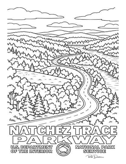 2027 National Park Posters Coloring Book