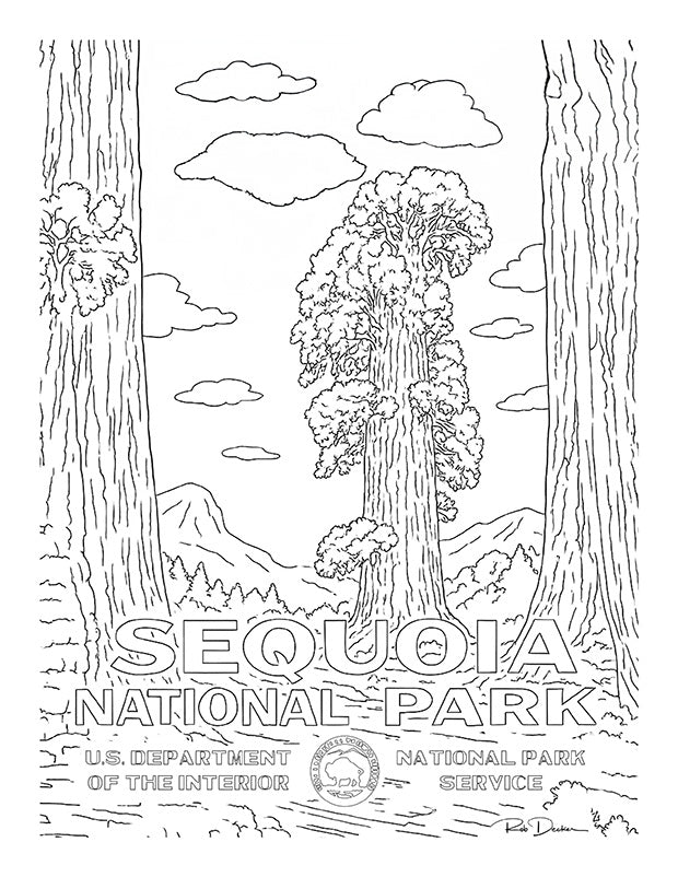 National Park Posters Coloring Book