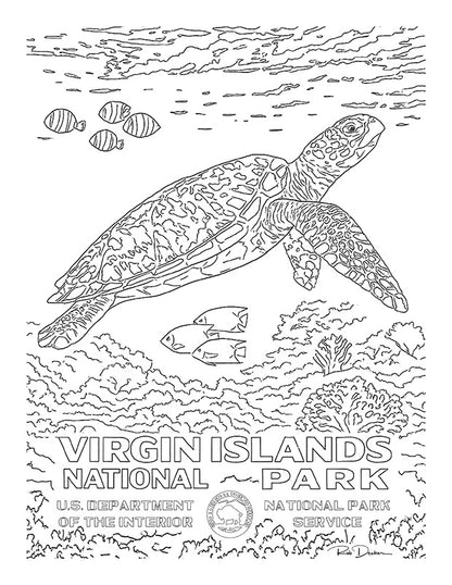 National Park Posters Coloring Book