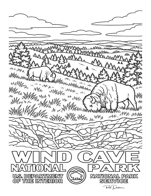 2027 National Park Posters Coloring Book