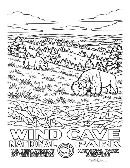 2027 National Park Posters Coloring Book