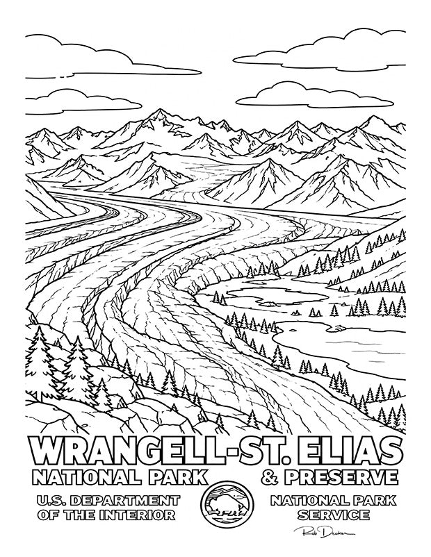 2027 National Park Posters Coloring Book