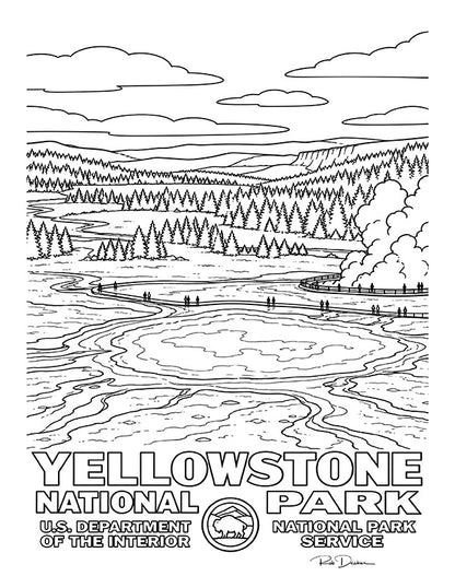 2027 National Park Posters Coloring Book