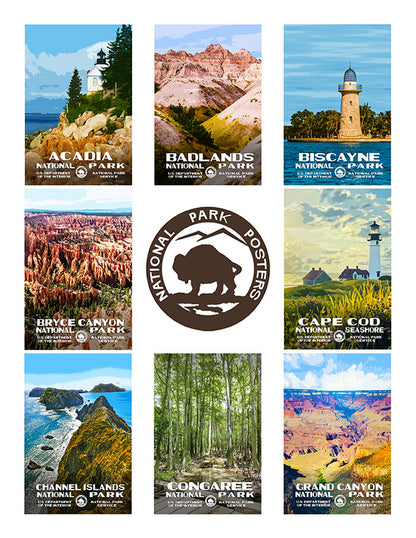 National Park Posters Coloring Book