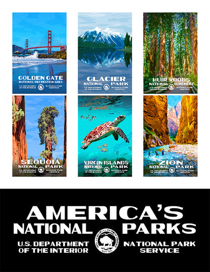 National Park Posters Coloring Book