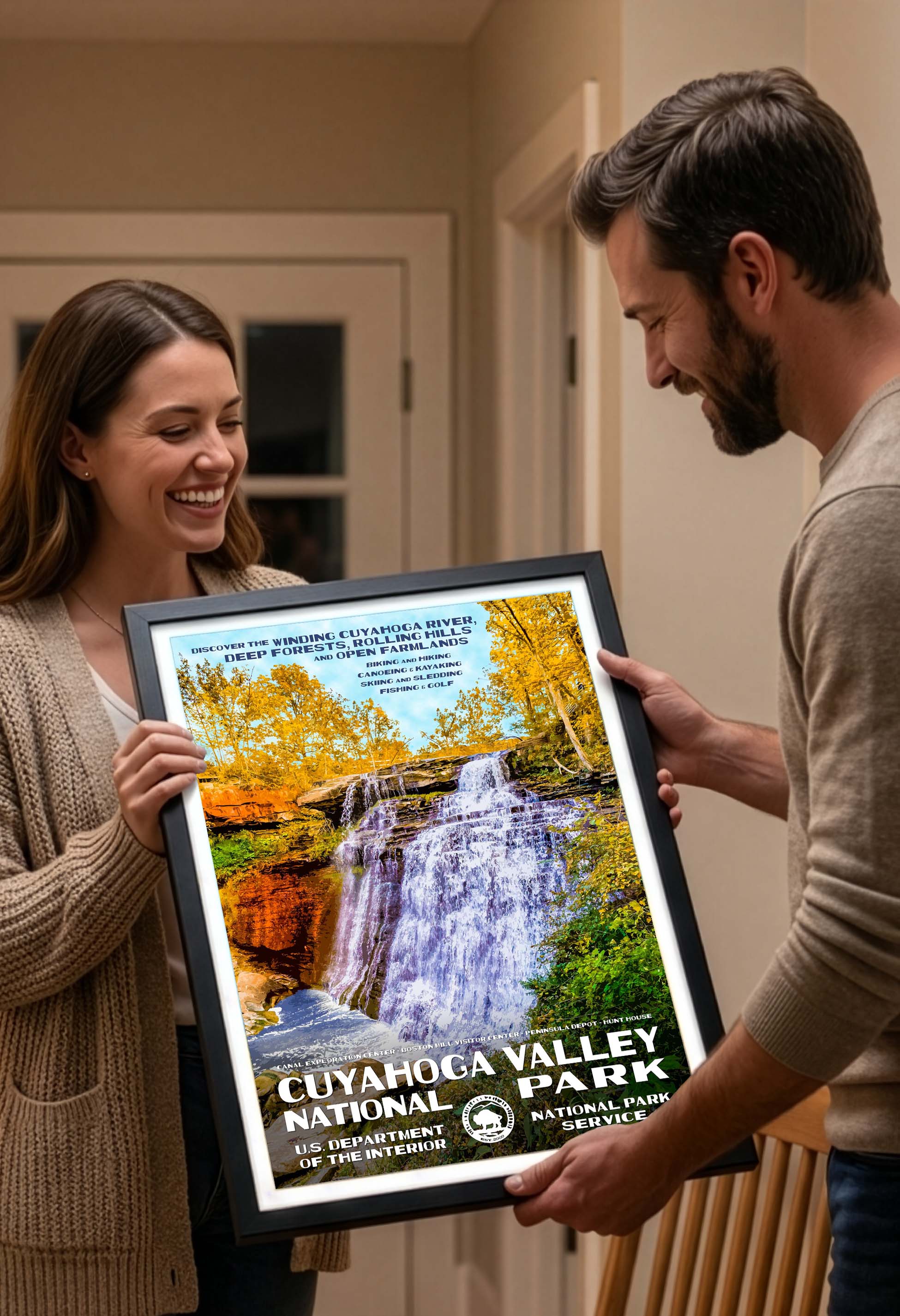 Cuyahoga Valley National Park Poster - Vintage, WPA-style Wall Art