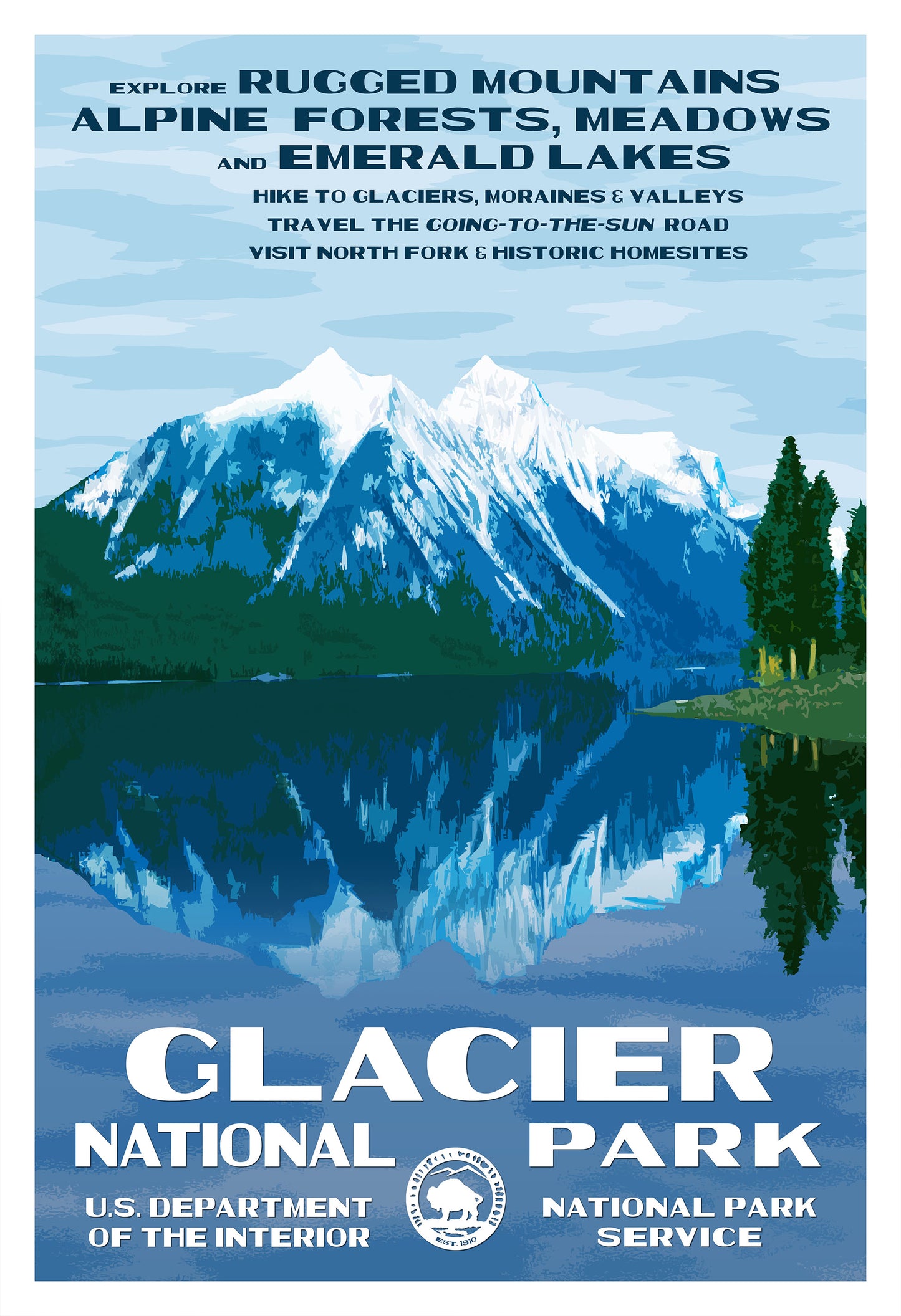 Glacier National Park Poster