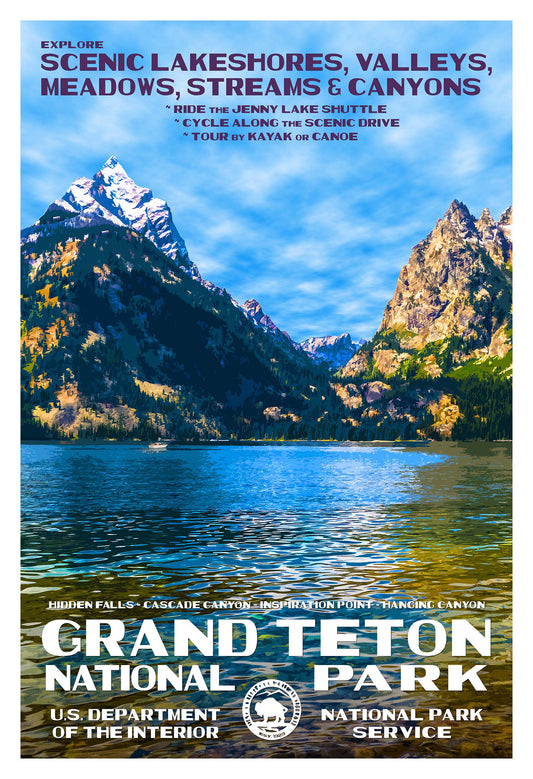 Grand Teton National Park Poster - Jenny Lake