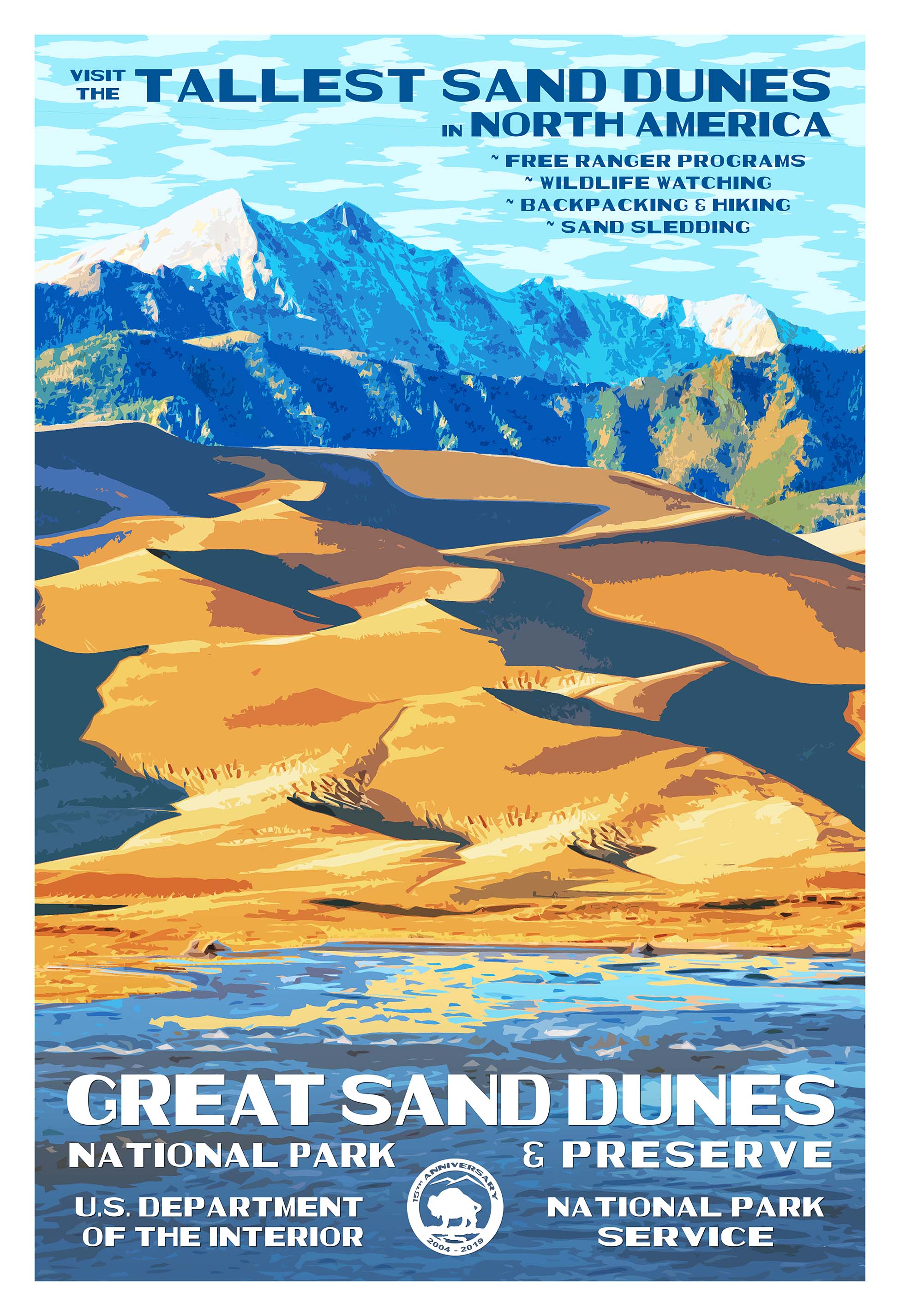 Great Sand Dunes National Park poster by National Park Posters