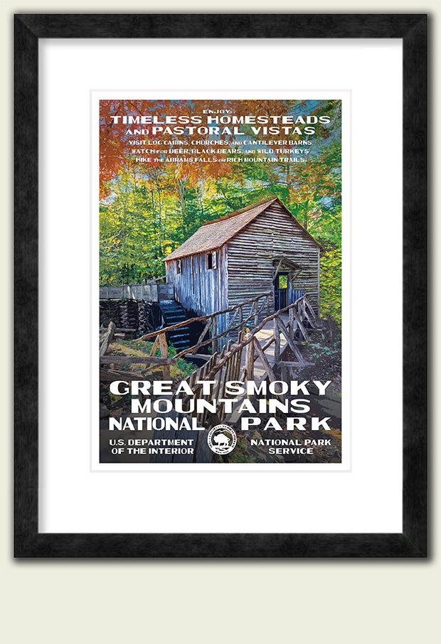Great Smoky Mountains National Park Poster, Cades Cove