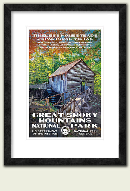 Great Smoky Mountains National Park Poster, Cades Cove