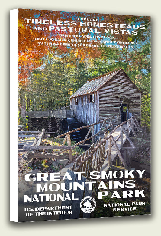 Great Smoky Mountains National Park - Cades Cove - Canvas Print